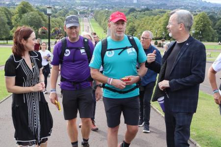 Mental Health Champion meets the 3 Dads Walking Mental Health
