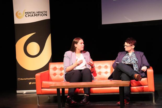 Inez Murray and Caroline King speaking