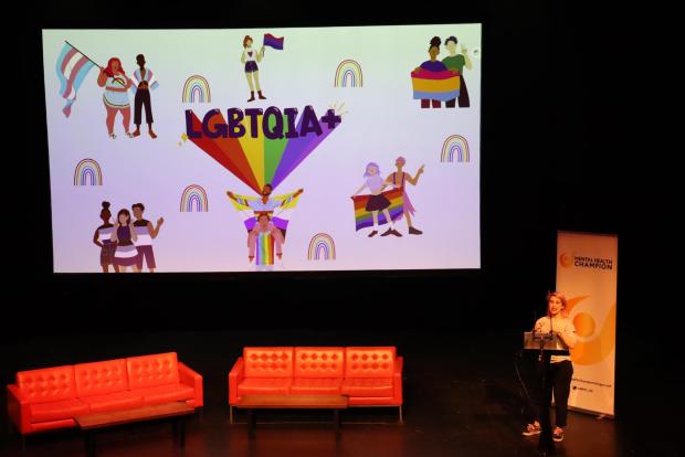 Hazel Marzetti presenting