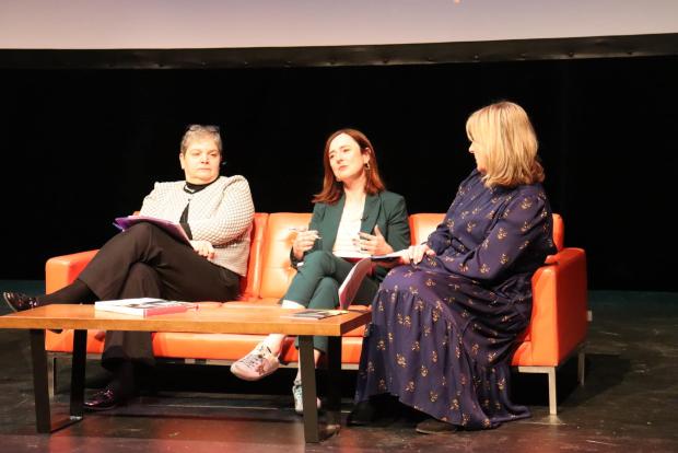 NI Commissioner for Children and Young People, Koulla Yiasouma, MHC and Tara Mills speaking